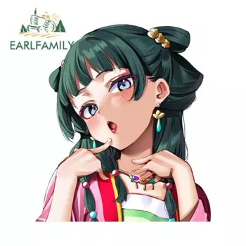 EARLFAMILY Maomao красивые аниме автомобильные наклейки красивая индивидуальная граффити дизайн наклейка устойчивая к царапинам автомобильное зеркало заднего вида Dedor