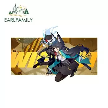 EARLFAMILY Miyabi аниме дизайн полос автомобильные наклейки простые персональные мультяшные наклейки отличный устойчивый к царапинам автомобильный Стайлинг