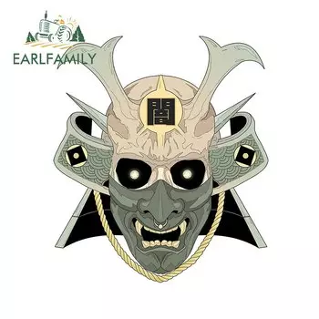 EARLFAMILY японская маска самурая пражна автомобильные наклейки Hannya Авто Наклейка демон дьявол фотоемкость мотоцикла ноутбука Стайлинг