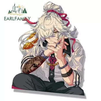 EARLFAMILY Татуировка Цзин Юань фанат наклейка на автомобиль Honkai звезда рельс Чиби большая голова переводная картинка мультфильм Peeker граффити Slap Stickers