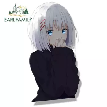 EARLFAMILY Tobiichi оригами фанат Автомобильная наклейка большой головы аниме эскиз Waifu наклейки JDM мультфильм Пекер девушка наклейки