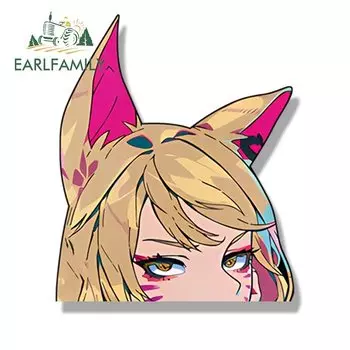 EARLFAMILY уличная одежда Ahri Peek Fanart наклейка на автомобиль мультяшный аниме эскиз Waifu наклейка JDM Готический Peeker девушка наклейка для автомобиля