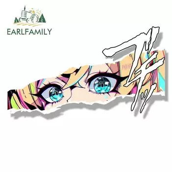 EARLFAMILY уличная одежда Mococo, безвредная наклейка для автомобиля, стикеры в виде головы, эскиз вайфу, Готическая наклейка в стиле панк, девушки, Пекера, автомобильная наклейка