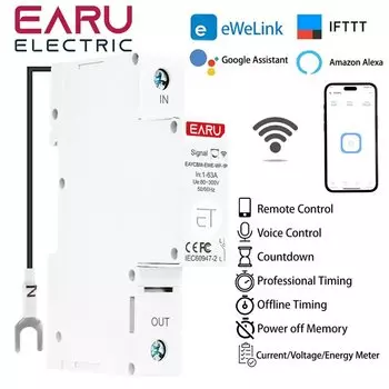 EARUELECTRIC 1P WiFi Умный счетчик энергии
