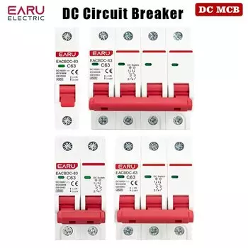 EARUELECTRIC Мини-автомат DC 1000V 6-63A