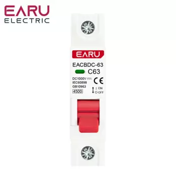 EARUELECTRIC Мини-автомат постоянного тока 1000V 6-63A