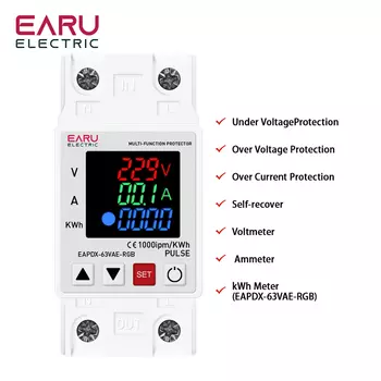 EARUELECTRIC Мини реле напряжения 3 в 1