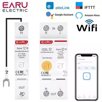 EARUELECTRIC умный автоматический выключатель 1P 2P 63A