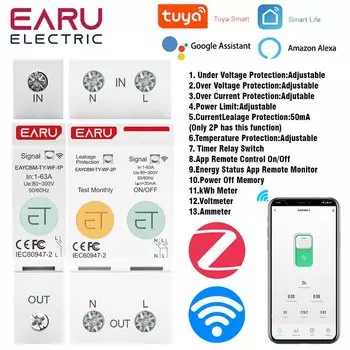 EARUELECTRIC умный автомат защиты цепей 63A