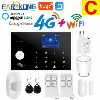 Earykong 4G домашняя охранная сигнализация