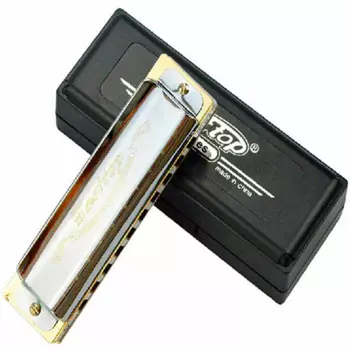 Easttop Губная гармошка Diatonica 10 отверстий Губная гармошка Ключ C T008 Armonica a Bocca отправить Мини Губная гармошка ожерелье Easttop Губная гармошка