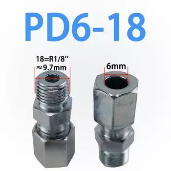 EasyRun оцинкованный соединитель трубы для масла 6мм M6 M8 M10 1/8" BSP