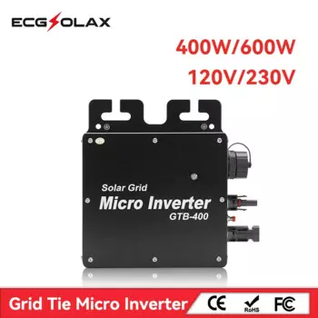 ECGSOLAX 400 Вт, 600 Вт, солнечный микро-инвертор, сетевой инвертор с чистой синусоидой, солнечный инвертор 230 В, солнечный преобразователь с Wi-Fi сетевым соединением