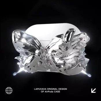 ECHOME Airpods Pro Чехол Skeleton Butterfly 3D Printing, защитный чехол из смолы с серебряным покрытием, аксессуары для Airpods Pro Y2K, подарок