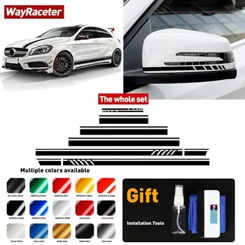 Edition 1, полосатая наклейка на дверь, боковой кузов, капот, крыша, хвост, виниловая наклейка для Mercedes Benz A Class W176 AMG A45, аксессуары