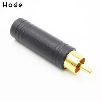 EDIY Адаптер 6,35 мм Jack на RCA черный