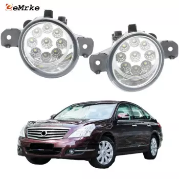 EEMRKE 2 шт., автомобильная фотолампа в сборе для Nissan Maxima Teana J32 2009 2010-2013 12 В, 9 шт., светодиодные противотуманные фары, противотуманные Аксессуары DRL