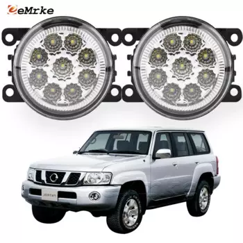 EEMRKE 2 шт. автостайлинг, дневные Противотуманные фары в сборе для Nissan Safari патруль V Y61 Facelift 2005 2006 2007 2008 2009