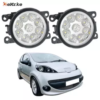 EEMRKE 9 светодиодных противотуманных фар для Peugeot 107 с круглыми противотуманными фарами 2005 2006 2007 2008 2009 2010 H11 для автомобиля, 2 шт.