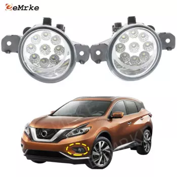 EEMRKE светодиодные противотуманные фары в сборе для Nissan Murano Z52 2015 2016 2017 2018 2019 Автомобильные противотуманные фары DRL дневные ходовые фонари левый и правый