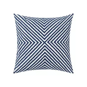 efundeal Синяя хлопковая наволочка с вышивкой 45x45 см