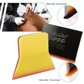 EHDIS 4-дюймовый оттенок скребок для оконной пленки, виниловая упаковка, инструмент для очистки автомобильного стекла, средство для удаления воды, защита от царапин, 3-слойный мягкий скребок из полипропилена