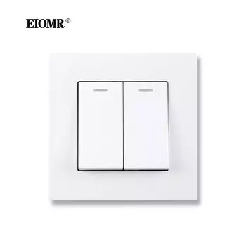 EIOMR двухклавишный настенный выключатель