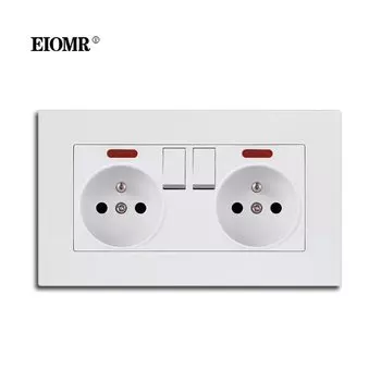 EIOMR Европейская розетка с переключателем 16А