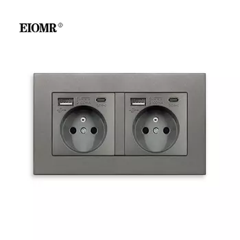 EIOMR Французская настенная розетка USB 16A