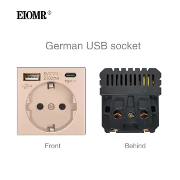 EIOMR G3 настенный выключатель с золотой стеклянной панелью