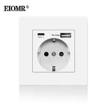 EIOMR комбинированный настенный выключатель с розеткой