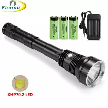 Ekaiou подводный фонарь XHP70.2 желтый 200м