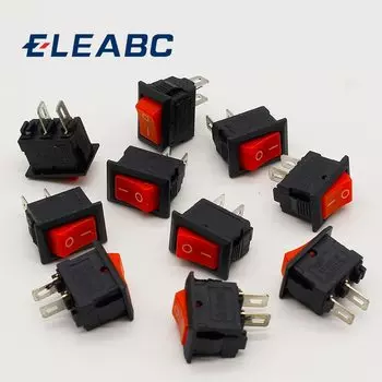 ELEABC 10 шт. красный кулисный переключатель 10*15 мм 3A/250V