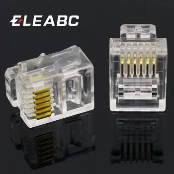 ELEABC RJ11 6P6C сетевой разъем 6Pin