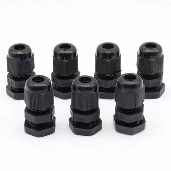 ELECAPITAL PG7 черные пластиковые водонепроницаемые кабельные вводы