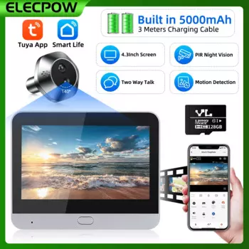 Elecpow 4,3-дюймовый дверной звонок 1080P