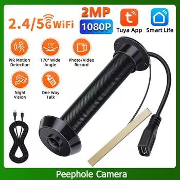 Elecpow Tuya Wi-Fi дверная камера-глазок 1080P
