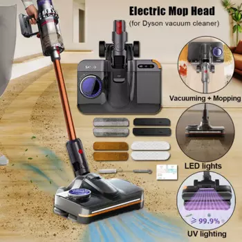 Насадка для швабры TURBS для Dyson V8 V10 V11 V15 V12slim с УФ-светодиодами