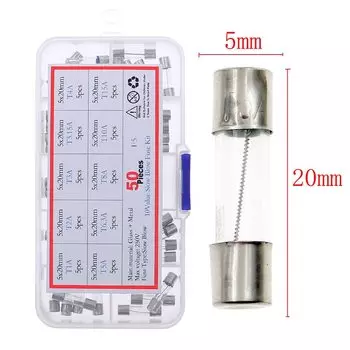 Electronkit наборы предохранителей стеклянные 50 шт