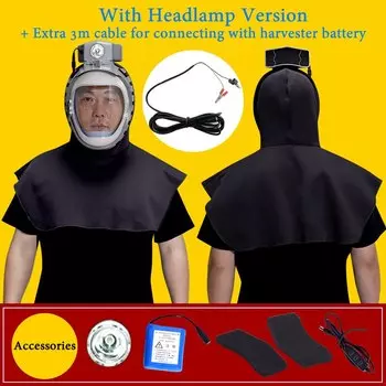 ELESESAFE Full Cover Electric Powered Air Supply Dust Mask