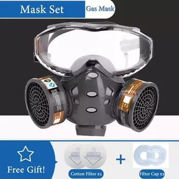 ELESESAFE New Gas Respirator Safety Glasses