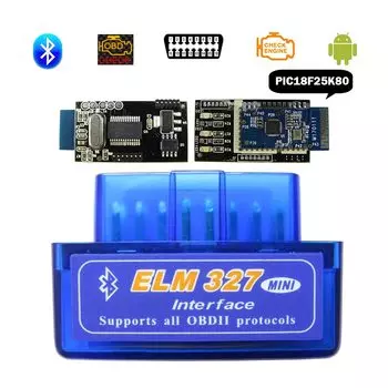 Elm-327 OBD2 сканер для автомобилей Mini ELM327 Bluetooth V1.5 OBD 2 автоматические диагностические инструменты настоящий PIC1825K80 Elm 327 В 1,5 для Android