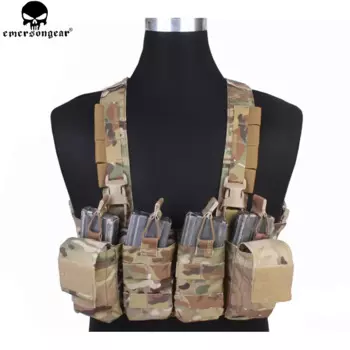 Emersongear Easy Chest Rig Vest Тактический боевой жилет с подсумкой для журналов Страйкбольный охотничий пейнтбольный жилет с несколькими камуфляжами EM7450