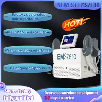 EMSZERO машины 2024 15 Tesla Professional 6500W Портативный NEO Hi-emt RF мышечный Стимулятор для похудения