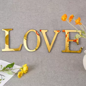 Английский алфавит наклейки акриловые золотые