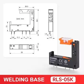 ENMG 10 шт. основание для пайки печатной платы RSL-05K для реле HF41F SSL6D с использованием 5-контактного держателя пластины Тонкий дизайн экономит место Съемный Усиленный