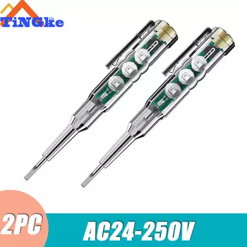 Тестовая ручка со светодиодным зуммером Ac24-250V 3,5 мм, высокая яркость, три цвета света, встроенный зуммер, отвертка, тестовая ручка