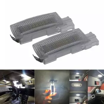 Eonstime, 2 шт., 18 светодиодов, SMD, зеркальный козырек, светильник ка для VW EOS GOLF 5, GOLF 6, ЭОС Гольф плюс Джетта, PASSAT POLO, SCIROCCO, SHARAN, TIGUAN