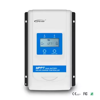 EPever DuoRacer MPPT 10A 20a 30A зарядное устройство на солнечной батарее и Dis Контроллер заряда 12 в 24 в автоматический двойной регулятор заряда батареи для RV кемпера лодки