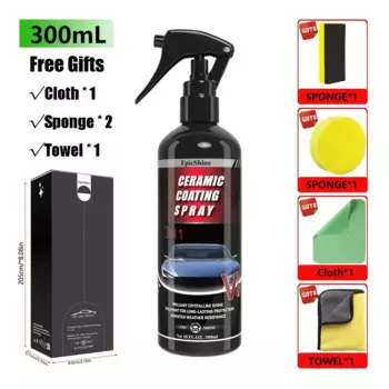 EpicShine керамический спрей для автомобильного покрытия, жидкое стекло, водостойкая нано-автомобильная керамика, гидрофобный уход за автомобильной краской, быстрая детализация автомобиля